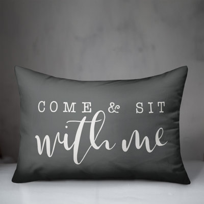 Textual Outdoor Throw Pillow