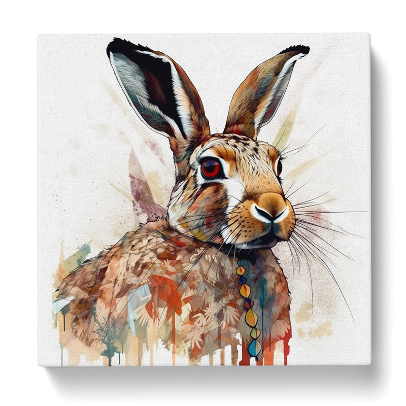 Hare Graphic - Wrapped Canvas