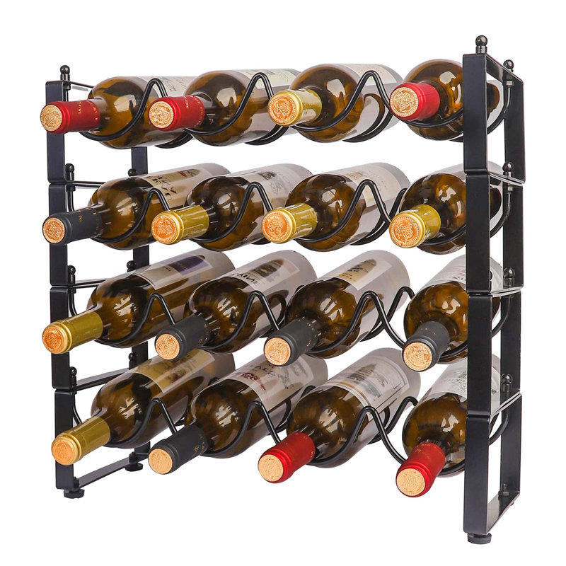Caely Wine Bottle Rack Black