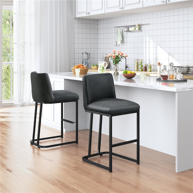 Tabouret de bar Bocicault, Gris foncé