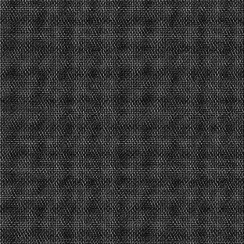 Tapis noir en laine à carreaux Plaid, Carré 8 pi