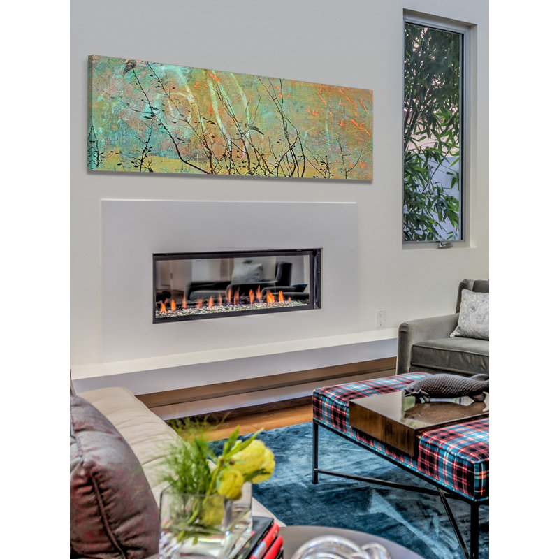May by Tracy Silva Barbosa - No Frame Panoramic Painting on Canvas, 38cm H x 114cm W x 3.81cm D