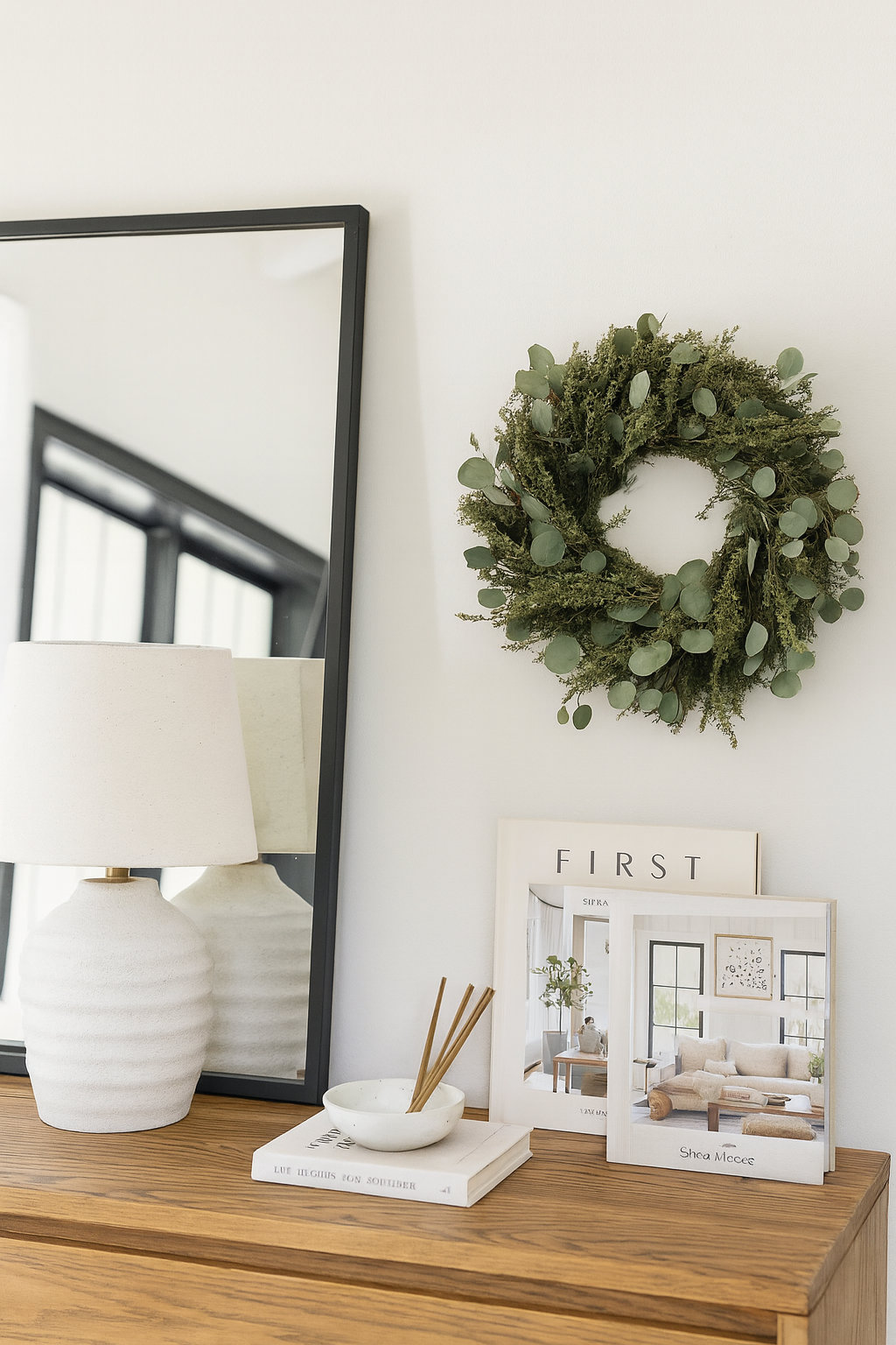 Handcrafted Floral Wreath, 22" H x 22" W x 5" D