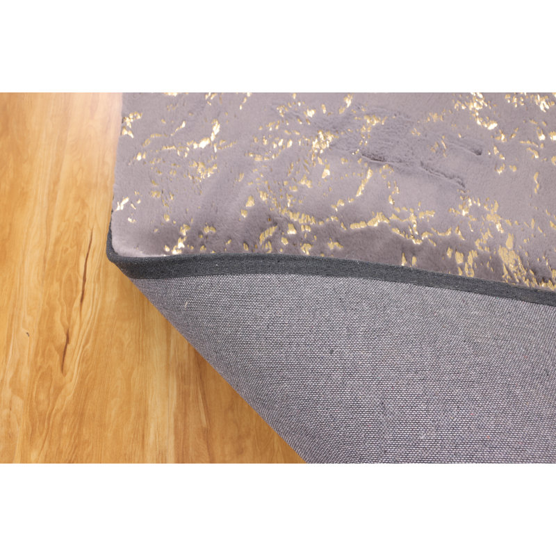 Heilwig Faux Fur Abstract Indoor Rug