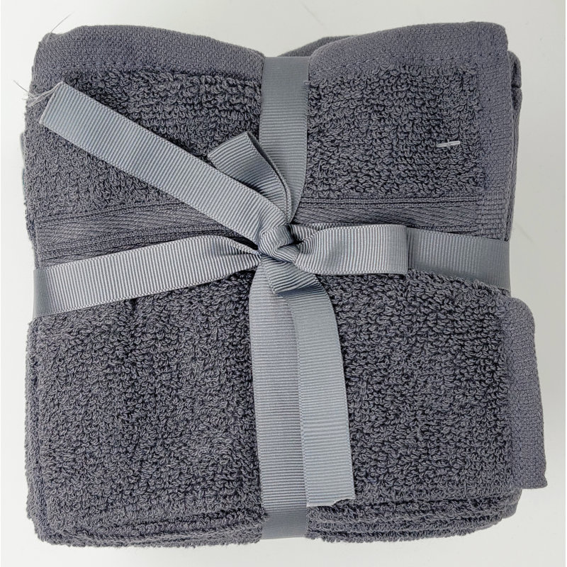 Genata Cotton Washcloth, Charcoal