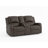 Demers 69.5" Modern & Contemporary Leather Manual Double Reclining Loveseat with Console, Smooth Tab-Pull Reclining Motion