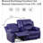 68" Premium Vegan Leather Reclining Living Room Loveseat With Middle Console And Cup Holders-2011895542