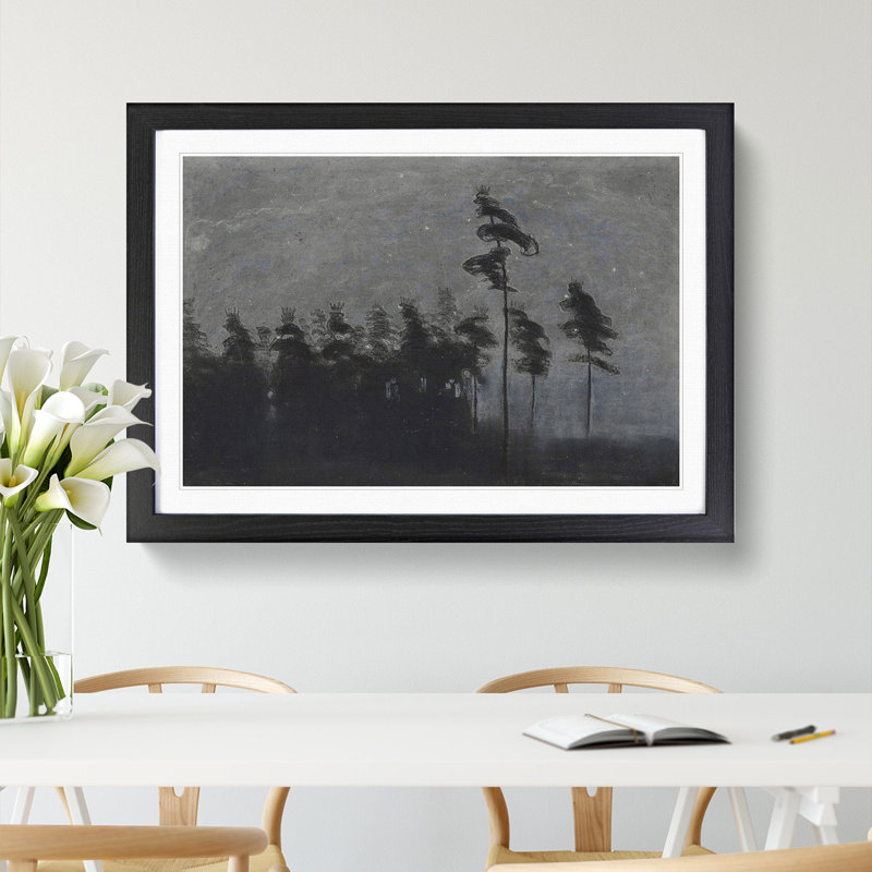 Forest Vol.2 by Mikalojus Konstantinas - Picture Frame Painting, 36cm H x 48cm W x 2cm D, Black Framed