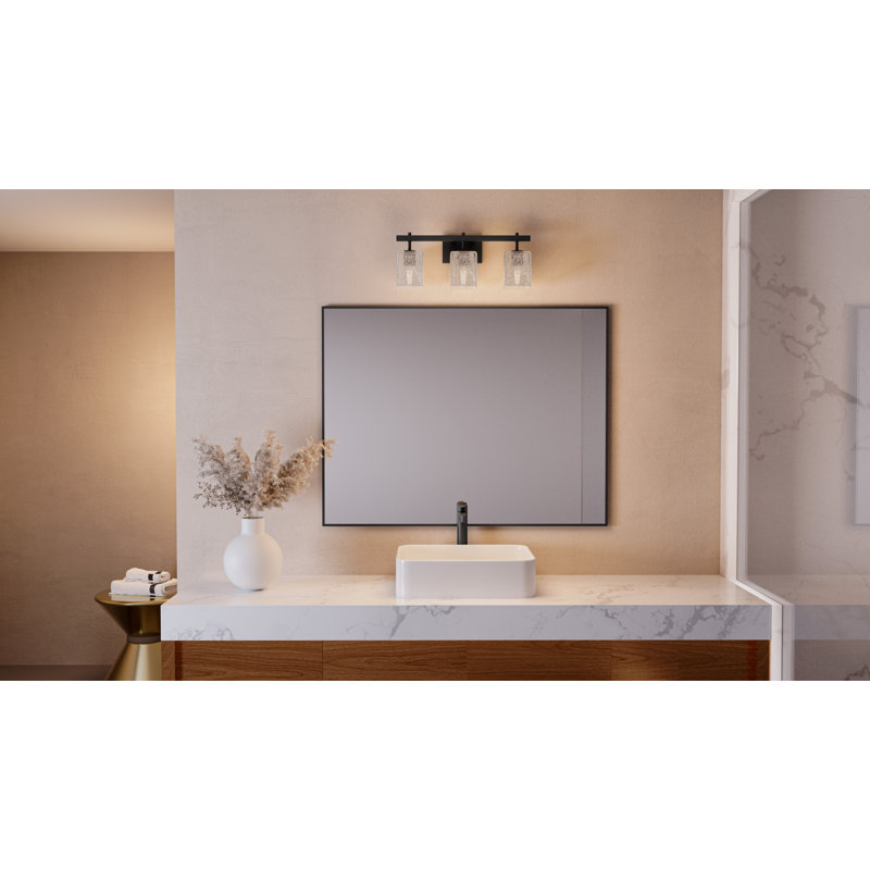 Luminaire de salle de bain Allisen, Noir mat