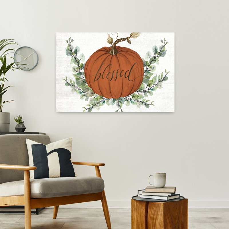 Art contemporain des citrouilles bénies, H 24 po x l 36 po