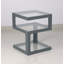 Earnestine Glass Top Frame End Table-29330256