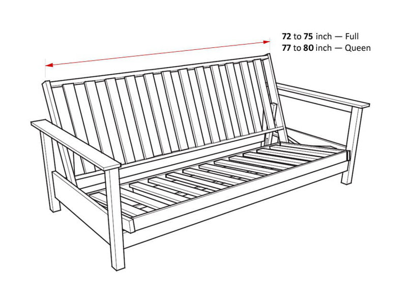 Housse de futon - Starlight Moss Print, H 60 po x l 80 po x P 6 po