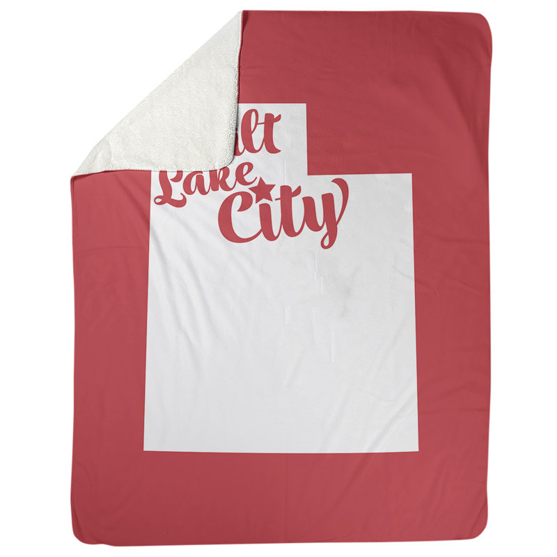 Jeté polaire en utah sel lake city, l 52,5 po x L 62,5 po, Rouge
