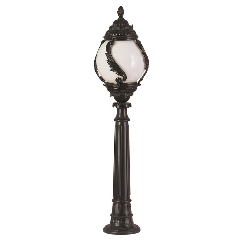 Lampadaire noir câblé à 1 lumière 43 po (double)