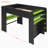 Wood Bed With Height-Adjustable Desk,Wardrobe,Ample Storage Space,And RGB Light-1379693544
