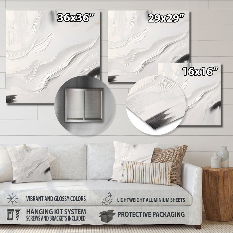 Modern Abstract Wall Decor on Metal, 23" H x 23" W x 1" D