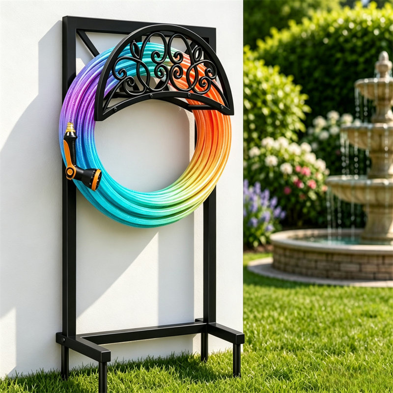Support de boyau d'arrosage pour jardin