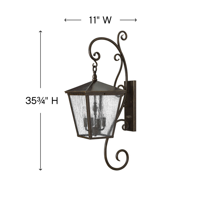 Trellis 4 Light Outdoor Wall Lantern, 35.8" H x 11" W