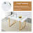 Donnetta 5-Piece Modern Rectangular Engineered Wood Dining Set with Faux Leather Chairs-89984115-85468451