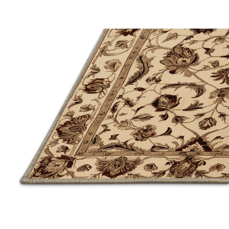 Tapis brun lavable à la machine, Carré 5 pi