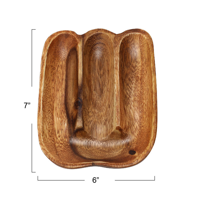 Bloomingville Acacia Wood Divided Tray