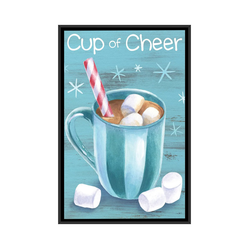 Menthe poivrée cacao I-Cup of Cheer par Kelsey Wilson, reproduction d’art, Black Framed, Pas de tapis