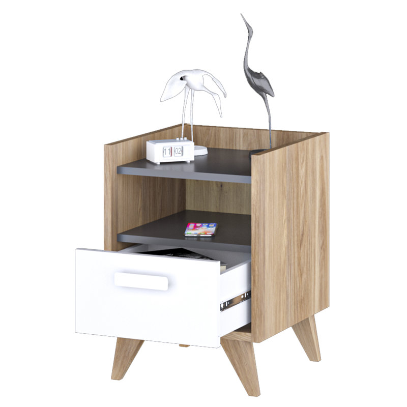 Southa 38cm W Manufactured Wood Bedside Table
