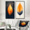 Ambre moderne moderne laissant l'harmonie de l'automne I - collection d'art mural floral 2 panneaux