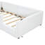 Lit plateforme tapissier simple confortable avec garde-corps et charge élevée - blanc