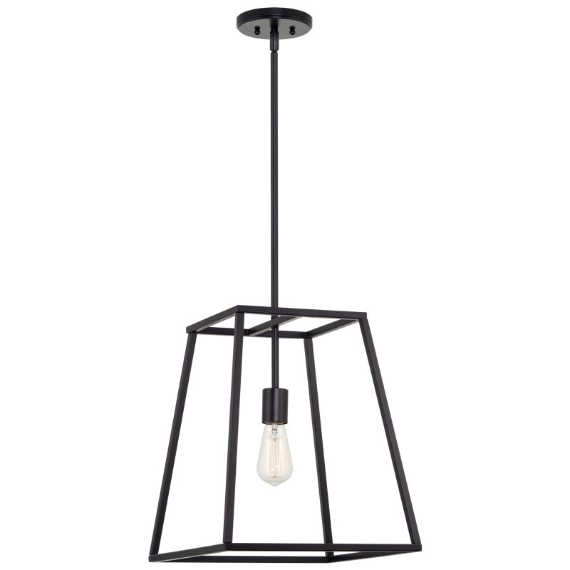 Luminaire suspendu géométrique de style lanterne 1 lumière