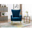 Fauteuil à oreilles en velours Citium-1807437125