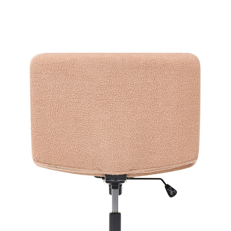 Beliani CATLIN Teddy and Boucle Office Chair, Pink