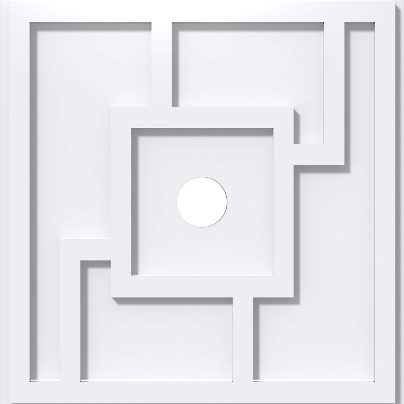 Médaillon de plafond contemporain en PVC de qualité architecturale Knox, H 1 po x l 26 po x p 26 po