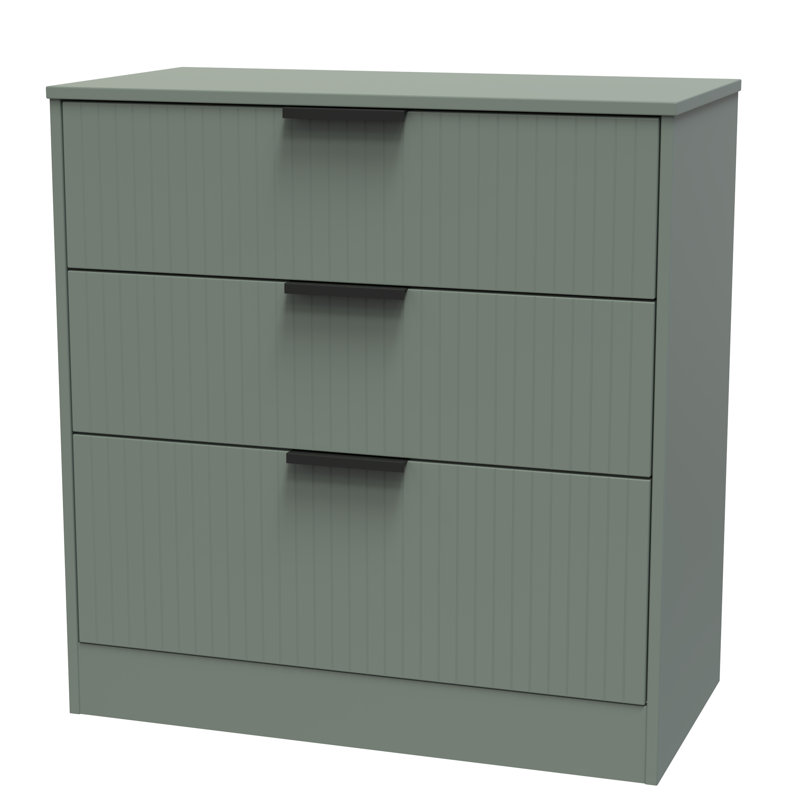 Berklie 77 cm W Chest of 3 Drawers, Reed Green