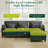 4-Piece 110.6" Corduroy Modular Upholstered Sectional Sofa Deep Seat Cloud Couch With Ottoman-1344399045