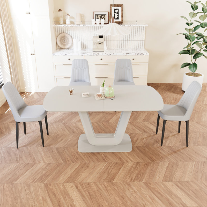 Ensemble de table de salle à manger extensible 62,99 à 78,74 po pour 2 à 8 personnes