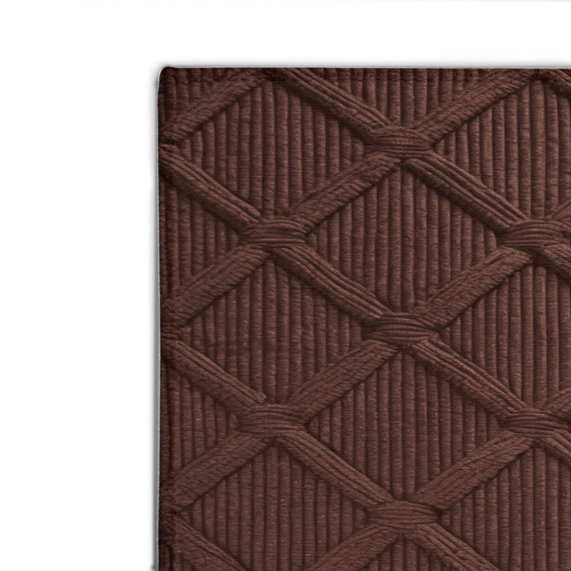 Trellis Black Indoor and Outdoor Area Rug, Rectangle 4' x 6'