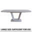 Ensemble de table de salle à manger extensible de 62,99 à 78,74 po pour 2 à 8 personnes, équipé de 6 chaises de salle à manger rembourrées en tissu polyuréthane épais, d'une table de salle à manger spacieuse, d'une table et de chaises de cuisine, avec des pieds en U-35951130-35951131