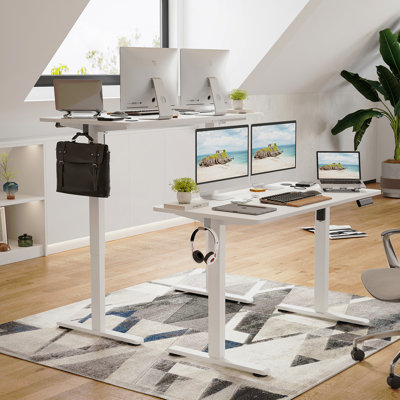Bureau de travail électrique à hauteur réglable
