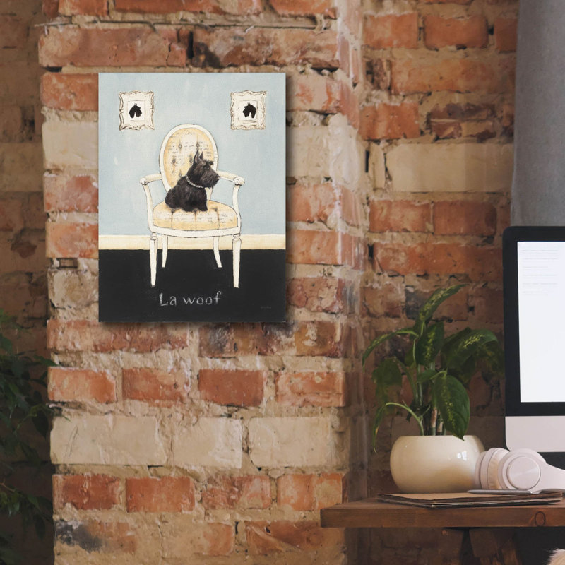 «La Woof» par Emily Adams, art mural sur toile, H 16 po x l 12 po x P 0,75 po