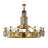 Iszac 42 - Light Steel Wagon Wheel Chandelier