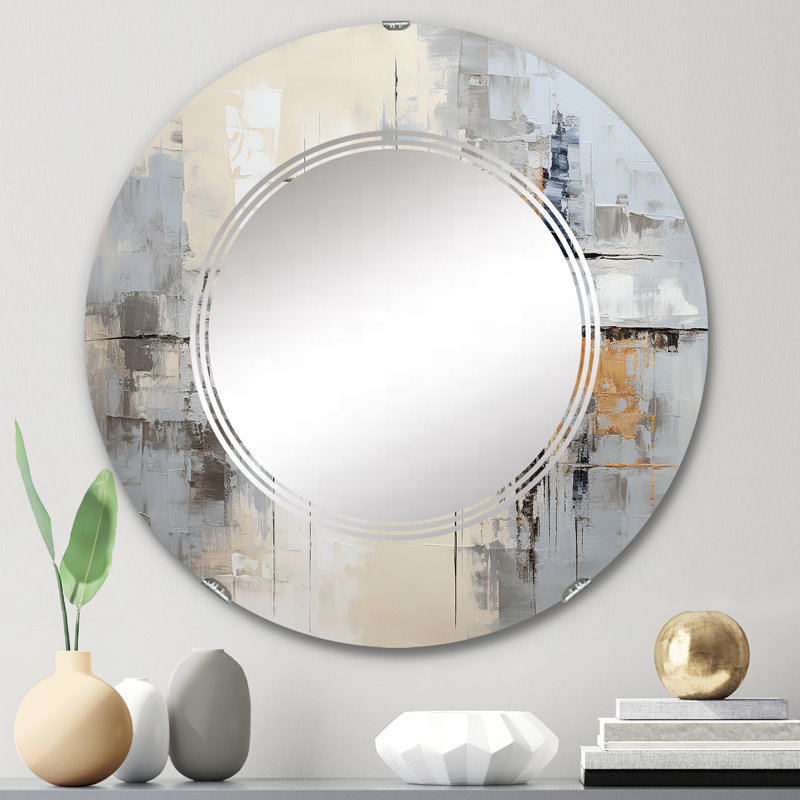 Eifa - Miroir mural moderne rond, 24 po x 24 po