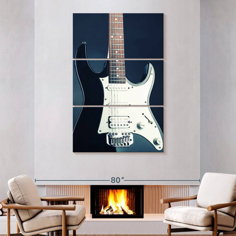 Guitare moderne Abarca BW, H 74 po x l 48 po