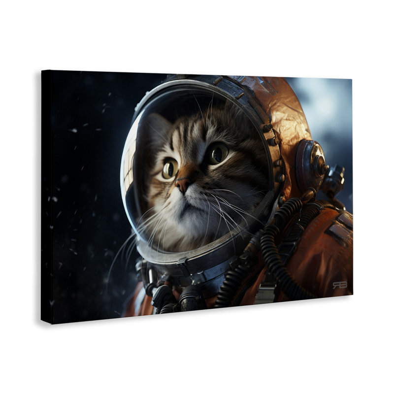 «Astronaut Cat in Space» par Roozbeh Bahramali, H 20 po x l 30 po
