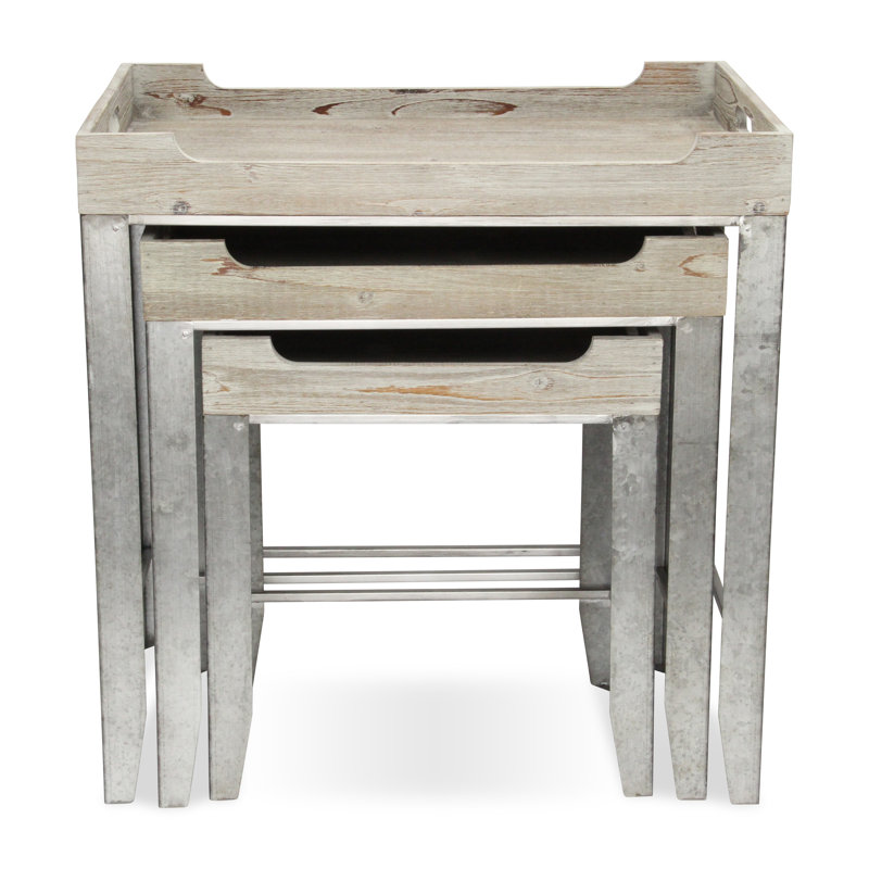 Tables gigognes 3 pièces Proclus, Gris