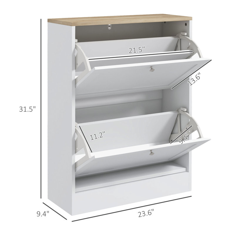 Meuble à chaussures mince pour vestibule HOMcom