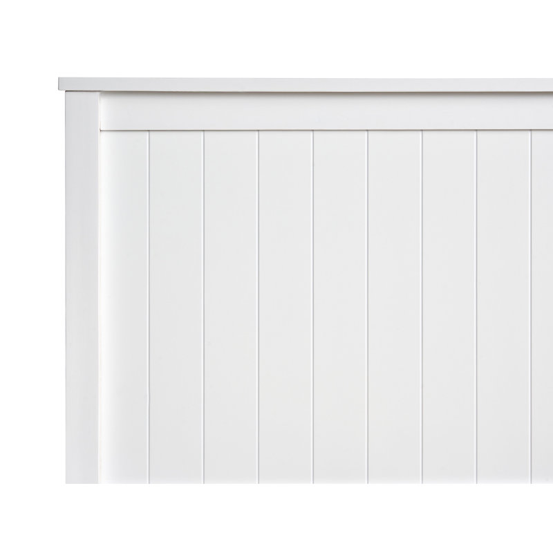 Ottoman Bed Pine Wood LAMBRES White, European Kingsize (160 x 200 cm)