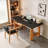 Black+Cherry Rectangular Solid + Manufactured Wood desks-108353109