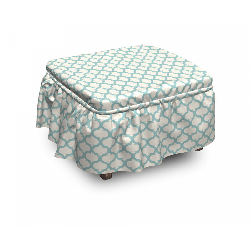 Ensemble de housse pour repose-pieds à coussins carrés de boîte 2 pièces mesh courbé