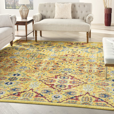 Tapis oriental jaune Lakenya